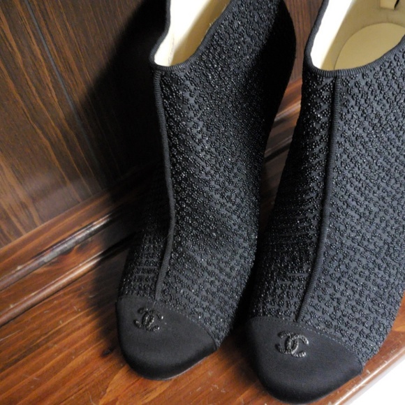 Chanel Black beaded booties - Picture 2 of 3